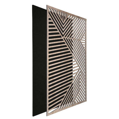 DehalQ akusztikus 60x90 cm mintázat-2 falpanel fekete alappal fahatású előlappal DehalQ akusztikus 60x90 cm mintázat-2 falpanel fekete alappal fahatású előlappal