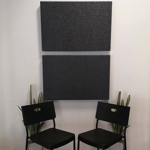 DehalQ akusztikus 60x90 cm mintázat-3 falpanel fehér alappal világos textil hatású előlappal