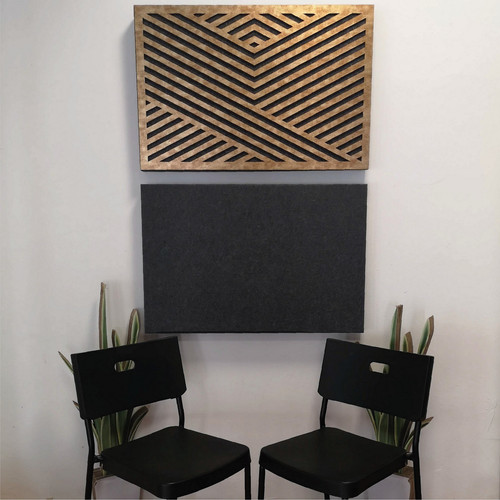 DehalQ akusztikus 60x90 cm mintázat-3 falpanel fehér alappal világos textil hatású előlappal