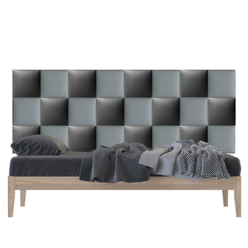 KERMA Extra szürke modern műbőr dekor falvédő-17 200×75 cm