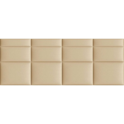 KERMA Extra beige színű műbőr dekorpanel falvédő-4 200×75 cm, kárpitozott panelekből