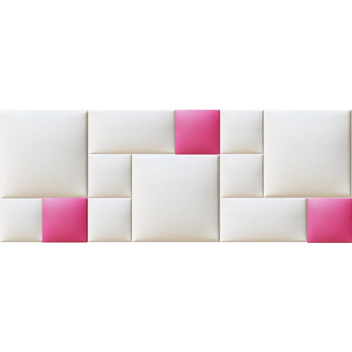 Rózsaszín, fehér Kárpitozott falpanelekből Műbőr falvédő-47 faldekoráció (200x75 cm) Rózsaszín, fehér Kárpitozott falpanelekből Műbőr falvédő-47 faldekoráció (200x75 cm)