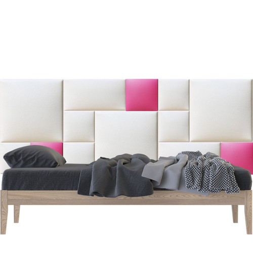 Rózsaszín, fehér Kárpitozott falpanelekből Műbőr falvédő-47 faldekoráció (200x75 cm) Rózsaszín, fehér Kárpitozott falpanelekből Műbőr falvédő-47 faldekoráció (200x75 cm)
