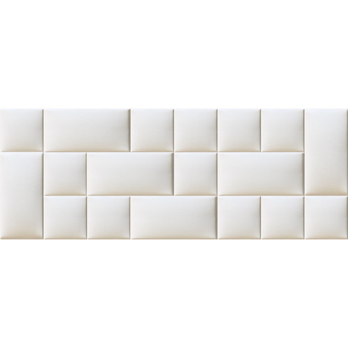 Műbőr falvédő-1 fehér modern falvédő faldekoráció (200x75 cm)