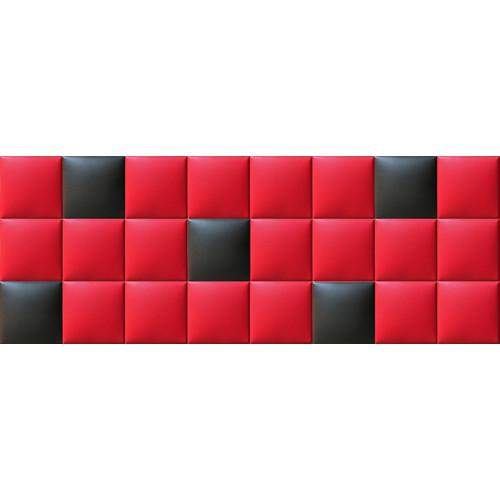 Műbőr falvédő-10 piros fekete falpanelek faldekoráció (200x75 cm) Műbőr falvédő-10 piros fekete falpanelek faldekoráció (200x75 cm)