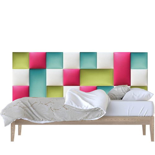 Műbőr falvédő-112 V-32 színes panel faldekoráció (200x75 cm)