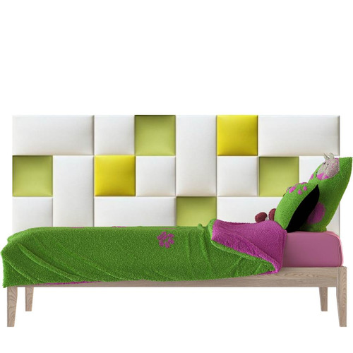 Műbőr falvédő-124 V-44 hőszigetelő panel faldekoráció (200x75 cm)
