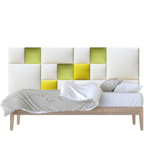Műbőr falvédő-126 V-46 Kerma falpanel faldekoráció (200x75 cm) sárga, zöld, fehér falpanelekből Műbőr falvédő-126 V-46 Kerma falpanel faldekoráció (200x75 cm) sárga, zöld, fehér falpanelekből
