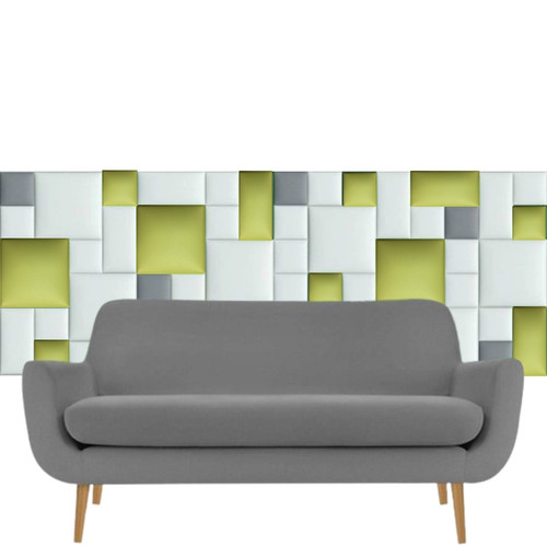 Műbőr falvédő-130 V-50 szoba panel faldekoráció (200x75 cm)