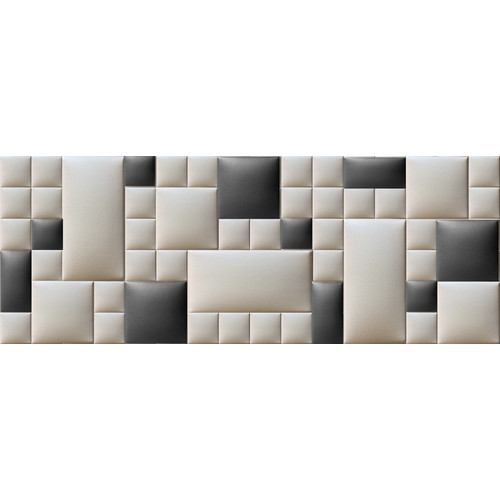 Műbőr falvédő-149 P-6 kész faldekoráció ágy mellé (200x75 cm) beige, szürke falipanelekből Műbőr falvédő-149 P-6 kész faldekoráció ágy mellé (200x75 cm) beige, szürke falipanelekből