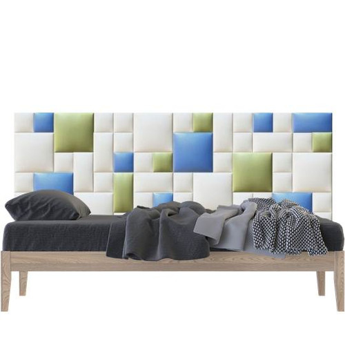 Műbőr falvédő-153 P-12 hangszigetelő panel faldekoráció (200x75 cm)