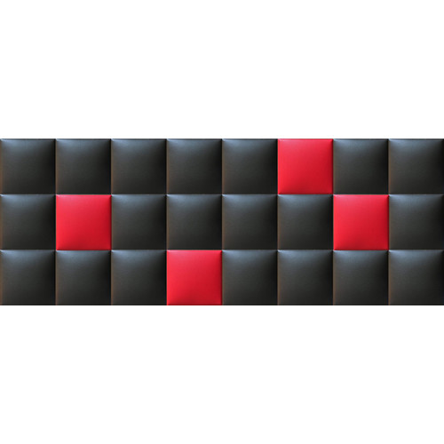 Műbőr falvédő-16 sötét panel faldekoráció (200x75 cm)