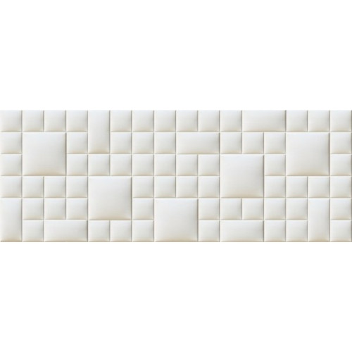 Műbőr falvédő-19 fehér falpanel faldekoráció (200x75 cm)