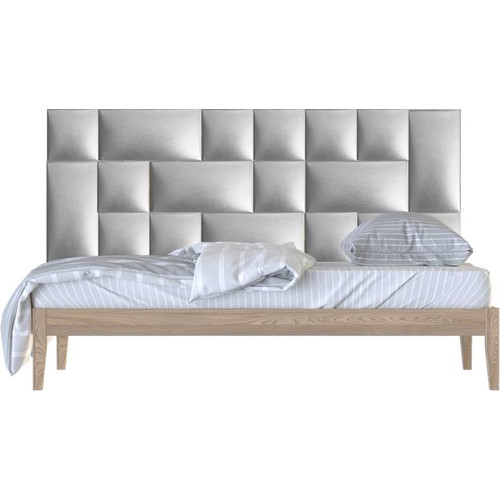 Ezüst színű falvédő, Műbőr falvédő-193 faldekoráció (200x75 cm), Kerma panelekből Ezüst színű falvédő, Műbőr falvédő-193 faldekoráció (200x75 cm), Kerma panelekből