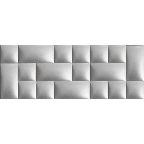 Ezüst színű falvédő, Műbőr falvédő-193 faldekoráció (200x75 cm), Kerma panelekből Ezüst színű falvédő, Műbőr falvédő-193 faldekoráció (200x75 cm), Kerma panelekből