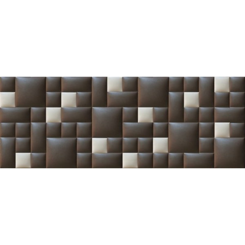 Műbőr falvédő-28 faldekoráció (200x75 cm) beige és barna kárpitozott falpanelekből Műbőr falvédő-28 faldekoráció (200x75 cm) beige és barna kárpitozott falpanelekből