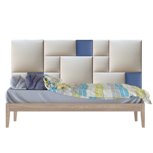 Beige és kék panelekből Műbőr falvédő-39 faldekoráció (200x75 cm) Beige és kék panelekből Műbőr falvédő-39 faldekoráció (200x75 cm)