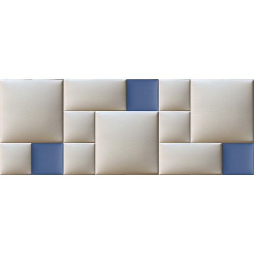 Beige és kék panelekből Műbőr falvédő-39 faldekoráció (200x75 cm) Beige és kék panelekből Műbőr falvédő-39 faldekoráció (200x75 cm)