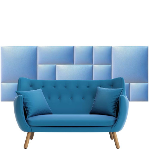 Kék Műbőr falvédő-58 faldekoráció szobába (200x75 cm)