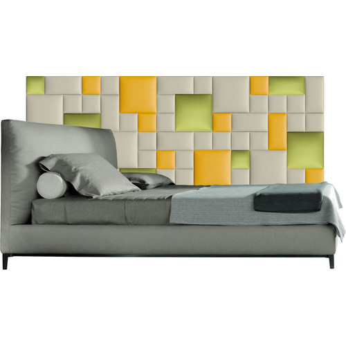 Műbőr falvédő-83 V-3 faldekoráció, ágy mellé (200x75 cm) beige, sárga, zöld falpanelekből Műbőr falvédő-83 V-3 faldekoráció, ágy mellé (200x75 cm) beige, sárga, zöld falpanelekből