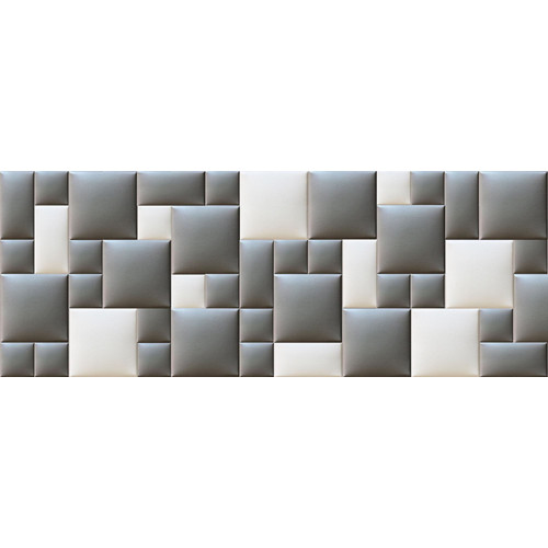 Műbőr falvédő-87 V-7 faldekoráció, falvédő burkolat (200x75 cm) fehér, szürke színű falpanelek Műbőr falvédő-87 V-7 faldekoráció, falvédő burkolat (200x75 cm) fehér, szürke színű falpanelek