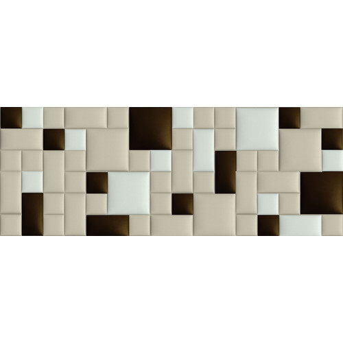 Műbőr falvédő-96 V-16 faldekoráció (200x75 cm) fehér, beige, barna falpanelekből Műbőr falvédő-96 V-16 faldekoráció (200x75 cm) fehér, beige, barna falpanelekből