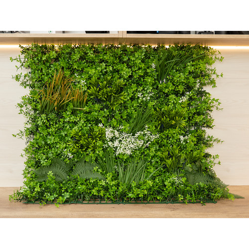 GreenWall Mesterséges Növényfal Panel, 1 m² (City) | Gondozásmentes Zöldfal Kültérre és Beltérre - UV-stabil GreenWall Mesterséges Növényfal Panel, 1 m² (City) | Gondozásmentes Zöldfal Kültérre és Beltérre - UV-stabil