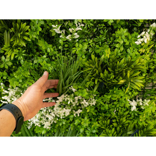 GreenWall Mesterséges Növényfal Panel, 1 m² (City) | Gondozásmentes Zöldfal Kültérre és Beltérre - UV-stabil GreenWall Mesterséges Növényfal Panel, 1 m² (City) | Gondozásmentes Zöldfal Kültérre és Beltérre - UV-stabil
