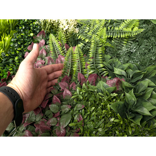 GreenWall Mesterséges Növényfal Panel, 1 m² (Fern) | Gondozásmentes Zöldfal Kültérre és Beltérre - UV-stabil