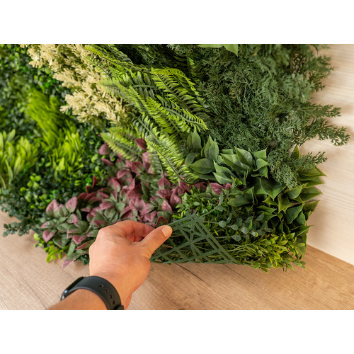 GreenWall Mesterséges Növényfal Panel, 1 m² (Fern) | Gondozásmentes Zöldfal Kültérre és Beltérre - UV-stabil