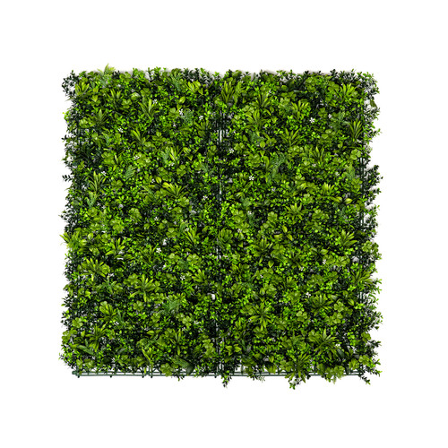 GreenWall Mesterséges Növényfal Panel, 1 m² (Clover) | Gondozásmentes Zöldfal Kültérre és Beltérre - UV-stabil