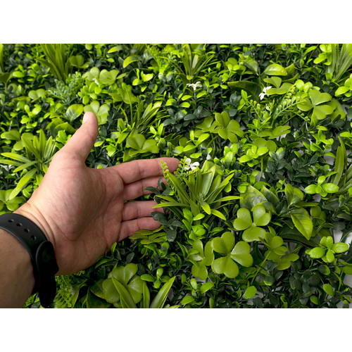 GreenWall Mesterséges Növényfal Panel, 1 m² (Clover) | Gondozásmentes Zöldfal Kültérre és Beltérre - UV-stabil GreenWall Mesterséges Növényfal Panel, 1 m² (Clover) | Gondozásmentes Zöldfal Kültérre és Beltérre - UV-stabil
