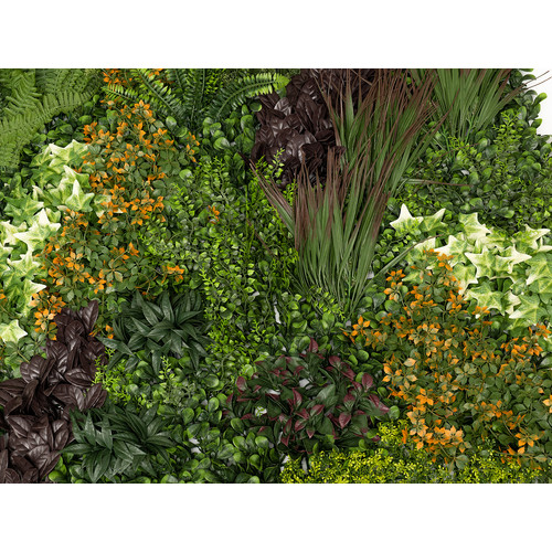 GreenWall Mesterséges Növényfal Panel, 1 m² (Crimson) | Gondozásmentes Zöldfal Kültérre és Beltérre - UV-stabil GreenWall Mesterséges Növényfal Panel, 1 m² (Crimson) | Gondozásmentes Zöldfal Kültérre és Beltérre - UV-stabil