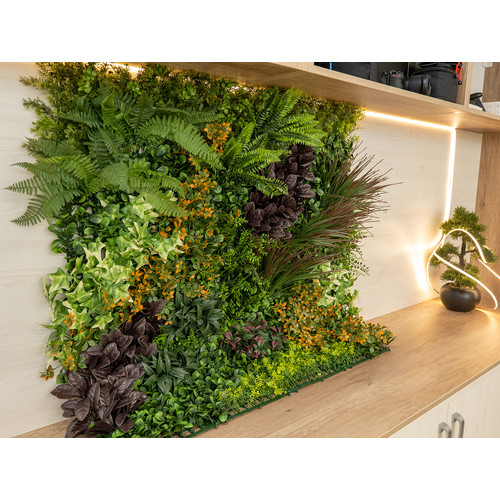GreenWall Mesterséges Növényfal Panel, 1 m² (Crimson) | Gondozásmentes Zöldfal Kültérre és Beltérre - UV-stabil GreenWall Mesterséges Növényfal Panel, 1 m² (Crimson) | Gondozásmentes Zöldfal Kültérre és Beltérre - UV-stabil