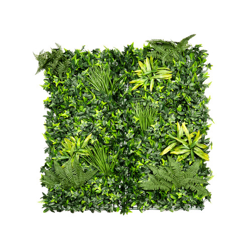GreenWall Mesterséges Növényfal Panel, 1 m² (Exotic) | Gondozásmentes Zöldfal Kültérre és Beltérre - UV-stabil