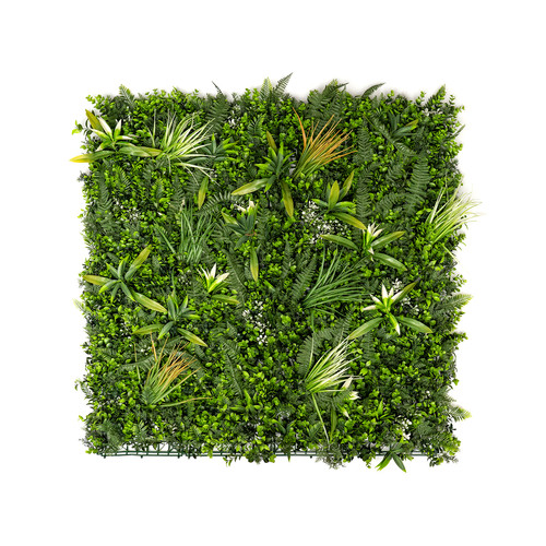 GreenWall Mesterséges Növényfal Panel, 1 m² (Lush) | Gondozásmentes Zöldfal Kültérre és Beltérre - UV-stabil