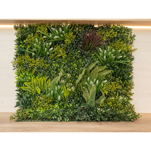 GreenWall Mesterséges Növényfal Panel, 1 m² (Oasis-2) | Gondozásmentes Zöldfal Kültérre és Beltérre - UV-stabil GreenWall Mesterséges Növényfal Panel, 1 m² (Oasis-2) | Gondozásmentes Zöldfal Kültérre és Beltérre - UV-stabil