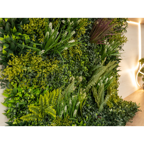 GreenWall Mesterséges Növényfal Panel, 1 m² (Oasis-2) | Gondozásmentes Zöldfal Kültérre és Beltérre - UV-stabil GreenWall Mesterséges Növényfal Panel, 1 m² (Oasis-2) | Gondozásmentes Zöldfal Kültérre és Beltérre - UV-stabil
