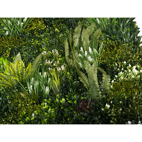 GreenWall Mesterséges Növényfal Panel, 1 m² (Zen) | Gondozásmentes Zöldfal Kültérre és Beltérre - UV-stabil