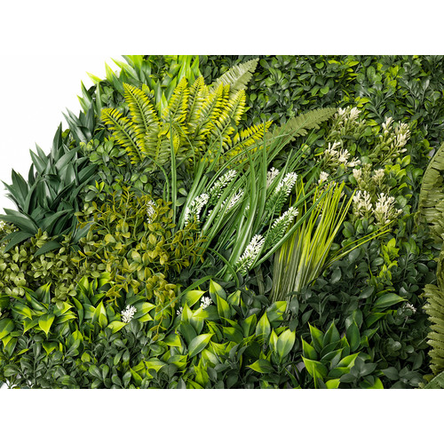 GreenWall Mesterséges Növényfal Panel, 1 m² (Zen) | Gondozásmentes Zöldfal Kültérre és Beltérre - UV-stabil