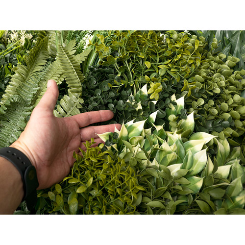 GreenWall Mesterséges Növényfal Panel, 1 m² (Zen) | Gondozásmentes Zöldfal Kültérre és Beltérre - UV-stabil