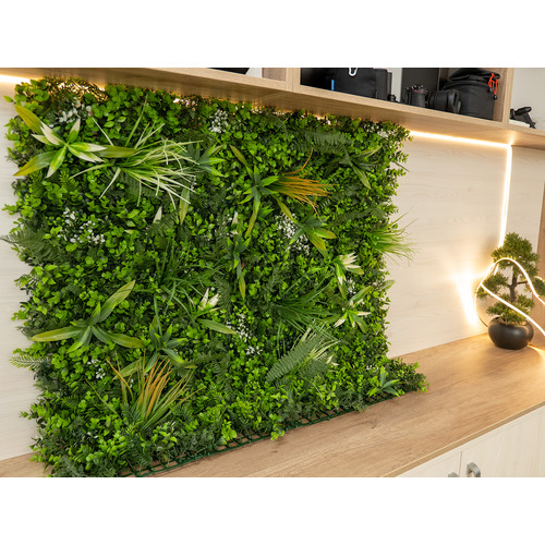 GreenWall Mesterséges Növényfal Panel, 1 m² (Zen) | Gondozásmentes Zöldfal Kültérre és Beltérre - UV-stabil