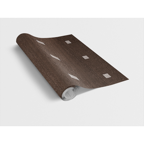 ALDER DEEP CARRE / égerfa inox kocka intarziával 45cm x 15m öntapadós tapéta