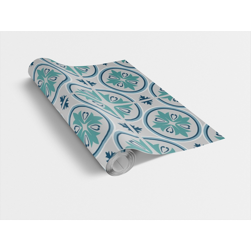 CASSIA TEAL 45cm x 15m csempe kerámia öntapadós tapéta
