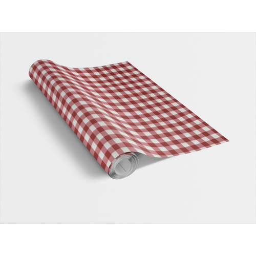 CHECK RED / piros kockás 45cm x 15m öntapadós tapéta