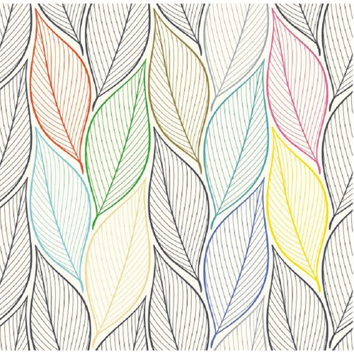 COLORFUL LEAVES 45cm x 15m öntapadós tapéta színes levelek, Vénilia Décor