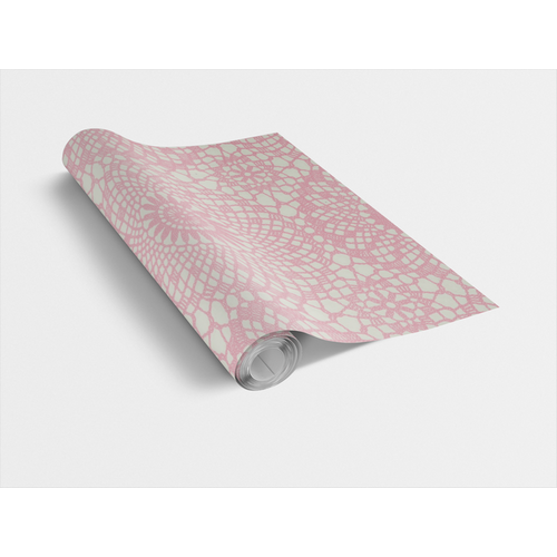 CONTOUR ROSE / rózsaszín csipke 45cm x 15m öntapadós tapéta CONTOUR ROSE / rózsaszín csipke 45cm x 15m öntapadós tapéta