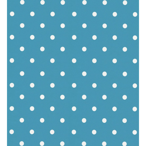 DOTS AQUA / vízkék pöttyös 45cm x 15m öntapadós tapéta