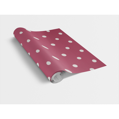 DOTS PINK / rózsaszín pöttyös 45cm x 15m öntapadós tapéta