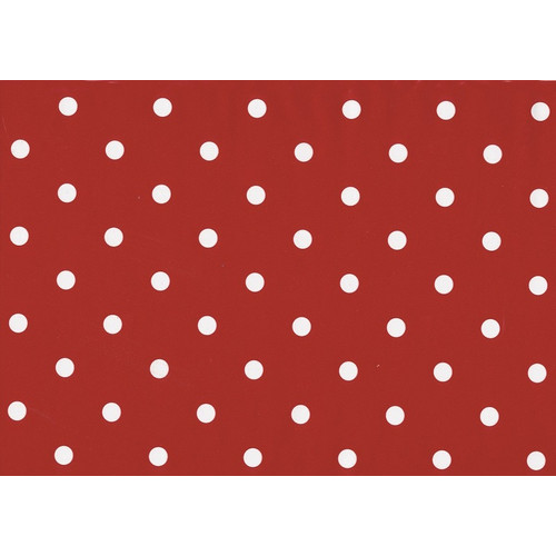 DOTS RED / piros pöttyös 45cm x 15m öntapadós tapéta